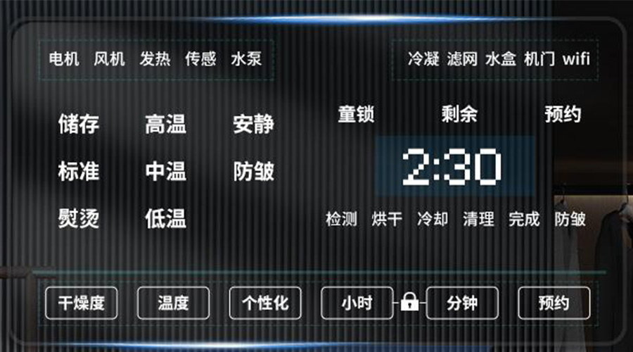 冷凝衣物烘干機擁有獨立大屏，實現(xiàn)智能快速烘干！